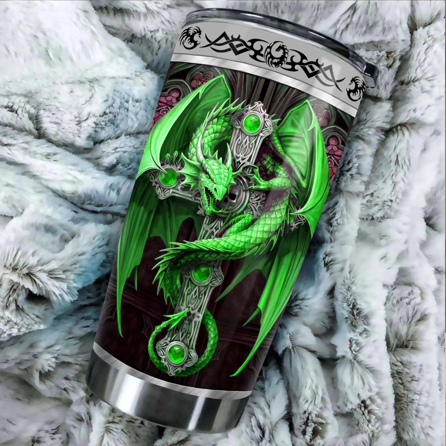 Dragon & Dungeon Tattoo Tumbler 20 Oz Pi020343-Tumbler-NM-Vibe Cosy™