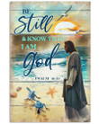 Christian Wall Art, Jesus Canvas, Be Still & Know That I Am God Canvas