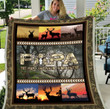 Dad Loves Hunting Blanket Papa The Man The Myth The Legend, Deer Hunting Fleece Blanket, Gift For Father's Day