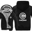 Capsule Thick Winter Hoodie Front and Back Logo Black