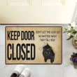 Black Cat Keep Door Close Carpet Home Depot Carpet For Cat Lover Easy Clean Welcome DoorMat | Felt And Rubber | DO3261