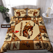 Personalized Name Rodeo Bedding Set Bronc Riding