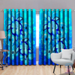 Blue Hibiscus Turtles In Hawaiian Dream Window Curtains JJ160521 - Amaze Style™-Curtains