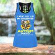 Autism I wear blue for my daughter legging + hollow tank combo HAC240401S1 - Amaze Style™-Apparel