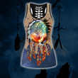 Tmarc Tee All Over Printed Native Wolf Yoga Outfit For Women -MEI