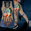 Tmarc Tee All Over Printed Native Wolf Yoga Outfit For Women -MEI