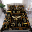 Tmarc Tee Bee And Jewish Symbols All Over Printed Bedding Set MEI