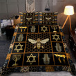 Tmarc Tee Bee And Jewish Symbols All Over Printed Bedding Set MEI