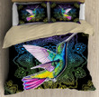 Tmarc Tee Amazing Rainbow Hummingbird Mandala Bedding Set-ML