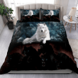 Tmarc Tee Awesome Night Black And White Wolves Bedding Set MEI