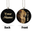 Tmarc Tee Customized Name King Lion Unique Design Car Hanging Ornament