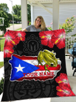 Tmarc Tee Customize Name Puerto Rico Quilt Blanket SN