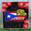 Tmarc Tee Customize Name Puerto Rico Quilt Blanket SN
