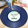 Tmarc Tee Customize Name Vinyl Record Circle Rug