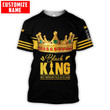 Tmarc Tee African Culture Personalize Name Black King Combo Tshirt And Boardshort ML