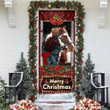Tmarc Tee Beautiful Christmas Horse Door Cover