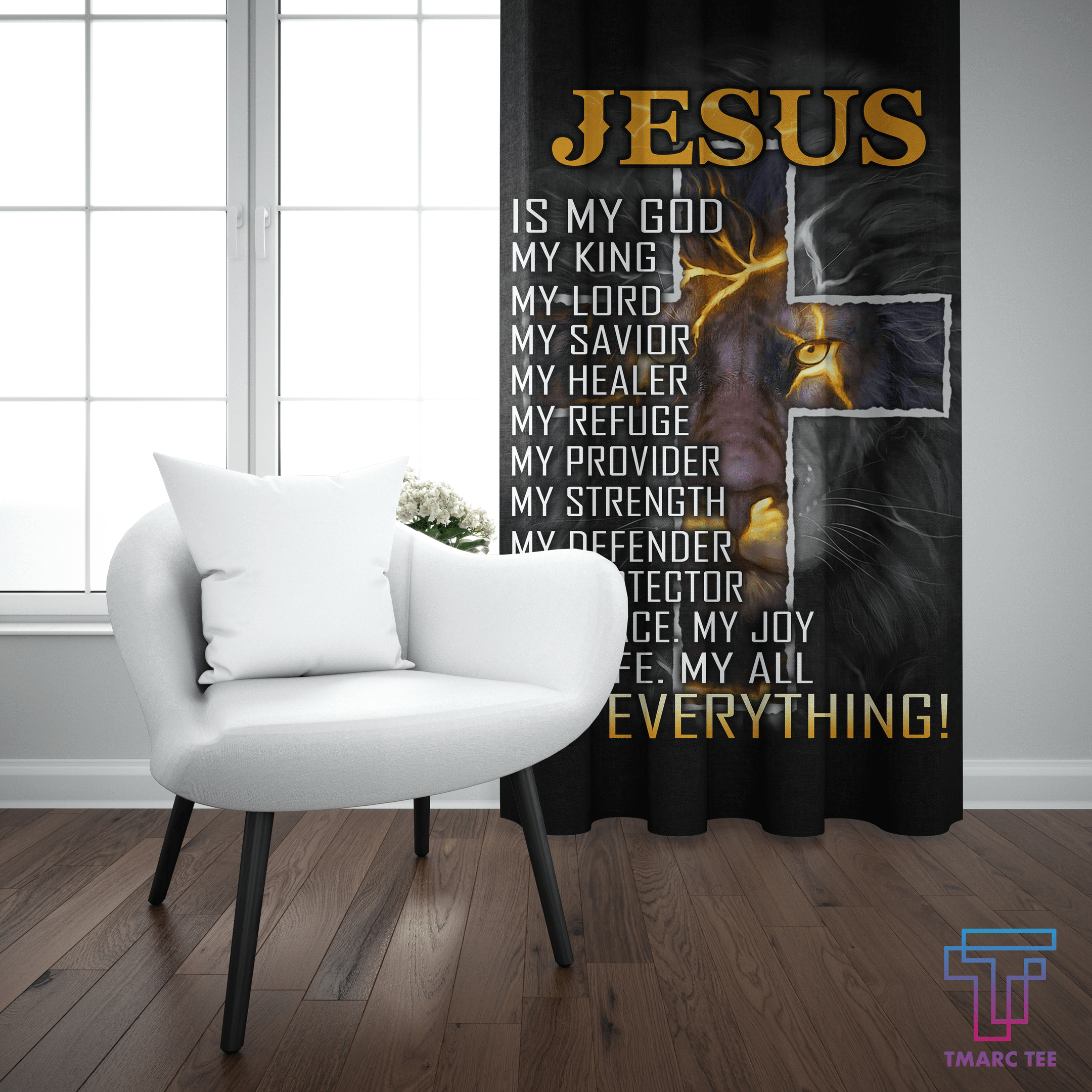 Jesus Easter Window Curtains JJW050502 - Amaze Style™-Curtains