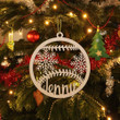 Tmarc Tee Custom Baseball Christmas Wood Ornament
