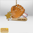 Tmarc Tee Custom Name Baseball Chistmas Wood Ornament