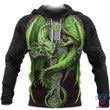 Irish Saint Patrick's Day Shamrock Celtic Cross Dragon Hoodie T-Shirt Sweatshirt TT - Amaze Style™-Apparel