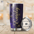 Tmarc Tee Customized Name Butterfly Purple Steel Stainless Tumbler