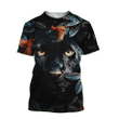 Tmarc Tee Flower Black Panther Over Printed T-shirt for Men and Women
