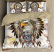Tmarc Tee Native American Eagle And Grey Wolfs Dreamcatcher Bedding Set -MEI