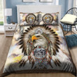 Tmarc Tee Native American Eagle And Grey Wolfs Dreamcatcher Bedding Set -MEI