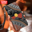 Aboriginal dots Zip pattern Custom name Leather Wallet Tmarc Tee