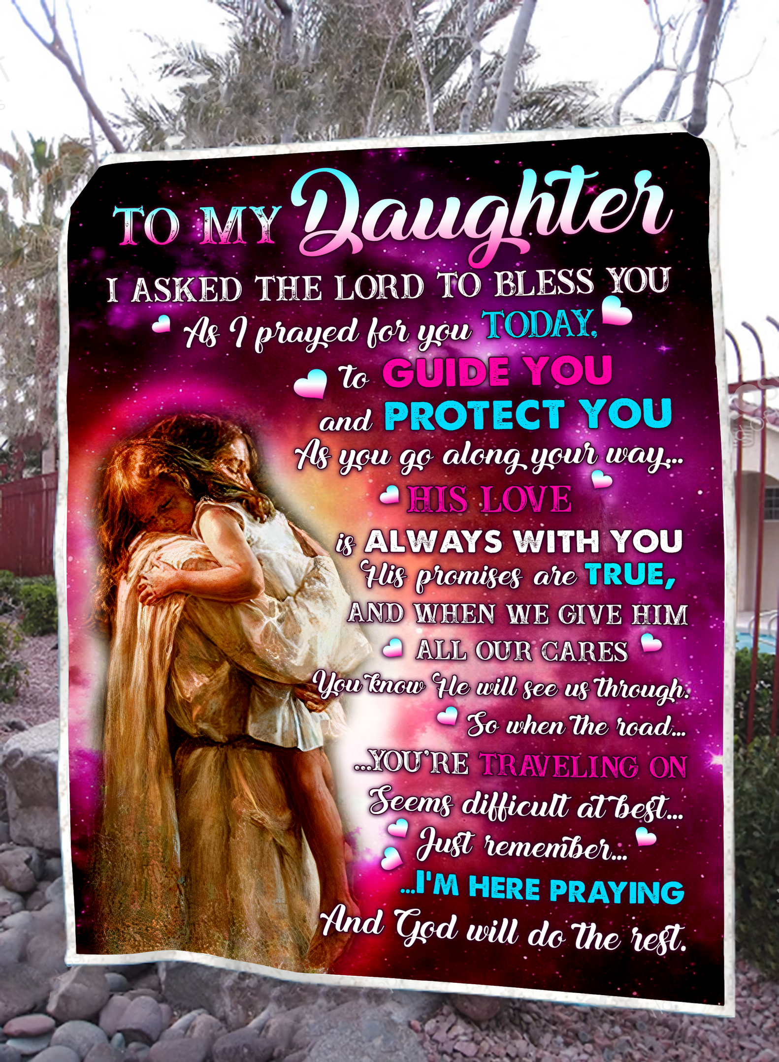 Tmarc Tee Jesus Christian To My Daughter Sherpa Blanket