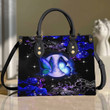 Tmarc Tee Blue Butterfly Printed Leather Bag