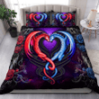 Tmarc Tee Dragon couples red and blue bedding set