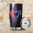 Tmarc Tee Dragon couples red and blue stainless steel tumbler