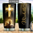 Tmarc Tee Jesus Cross and Bible Persionalize Stainless Steel Tumbler oz
