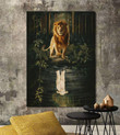 Tmarc Tee Lion and sheep - Awesome reflection Canvas Poster Vertical
