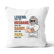 Tmarc Tee Legend Husband Daddy Papa Personalized Gift Canvas Throw Pillow