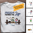 Tmarc Tee Fishing Partners For Life Personalized T-Shirt, Best Gift For Family