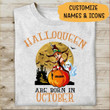 Tmarc Tee Halloween T-shirt Halloqueen Are Born In October Personalized T-shirt For Girl Friends