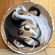 Tmarc Tee Love Dragon Christmas Round Wooden Door Plate