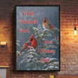 Tmarc Tee Love Leaves A Memory No One Can Steal Cardinals Portrait Canvas Print - Wall Art Memorial