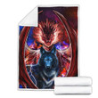Tmarc Tee Dragon and wolf fleece blanket