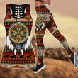 Tmarc Tee Native American Pattern Dream Catcher D Over Printed Combo Legging and Hollow Tank