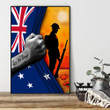 Tmarc Tee Lest we forget Australia Flag Old Soldier Poster Anzac Day