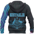 Australia In My Heart Aboriginal Tattoo Coat Of Arms Hoodie - Amaze Style™-Apparel