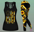 Sunflower 01 combo tanktop + legging outfit NNK030905 - Amaze Style™-Apparel
