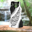Tmarc Tee Paua Shell Maori Silver Fern tank top & leggings outfit for women