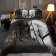 Tmarc Tee Black And White Horse Couple Bedding Set