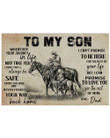 Tmarc Tee To My Son D Horse Riding All Over Printed Poster Horizontal