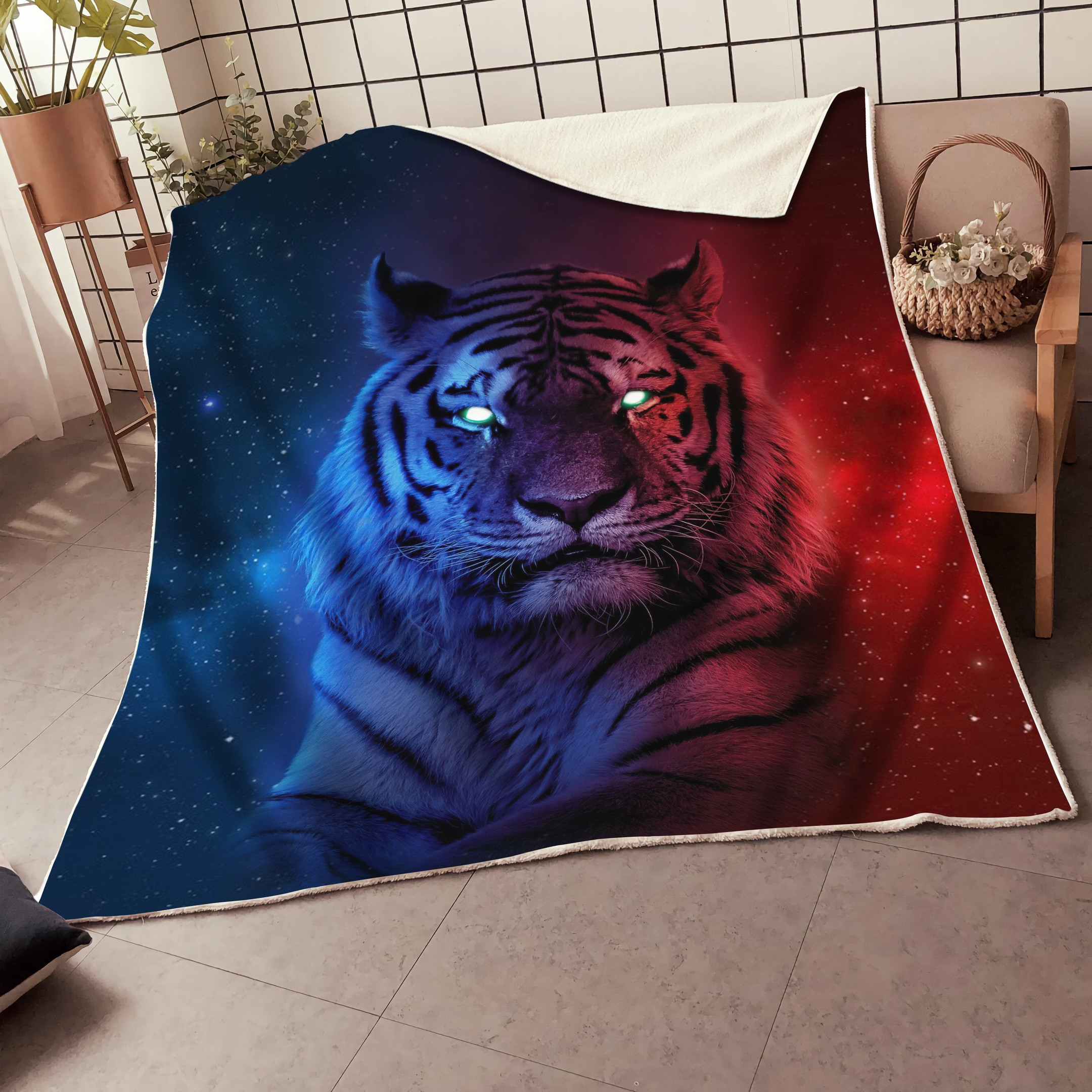 Tmarc Tee Tiger Galaxy Blanket
