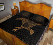 Tmarc Tee Viking Quilt Bed Set, Raven VegvisirValknut Rune
